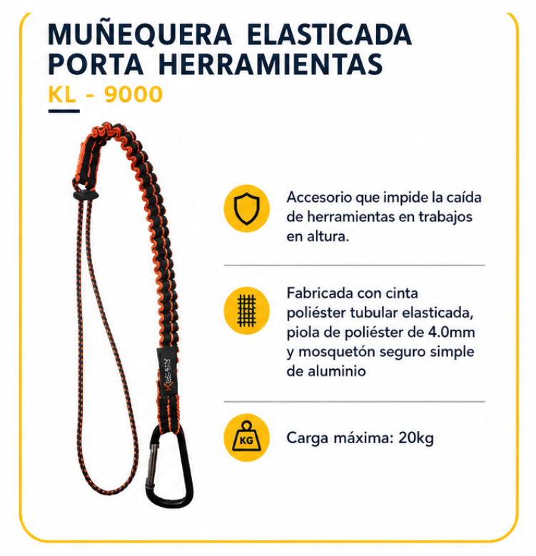 Muñequera elasticada porta herramientas