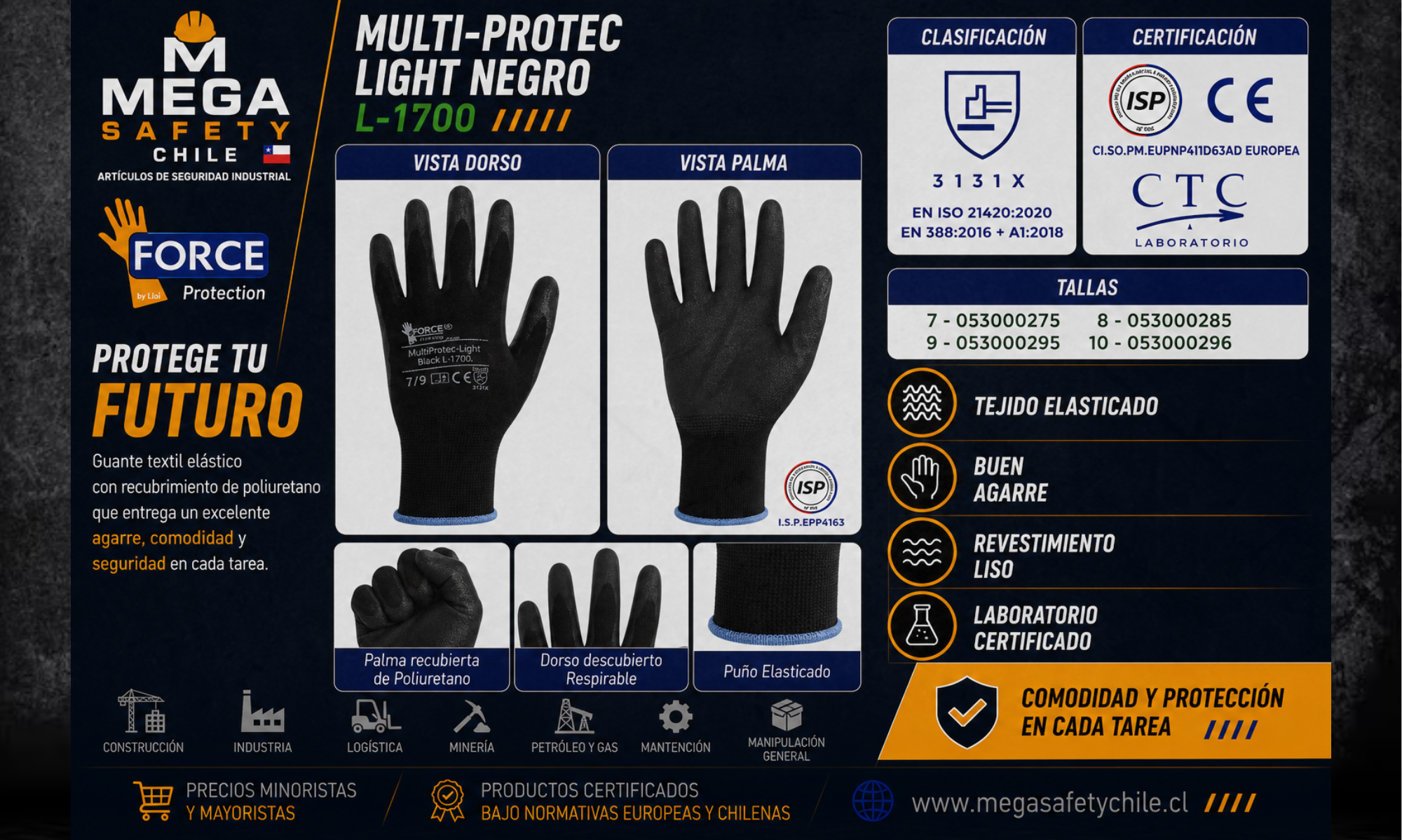 Multi-Protec Light Negro L-1700