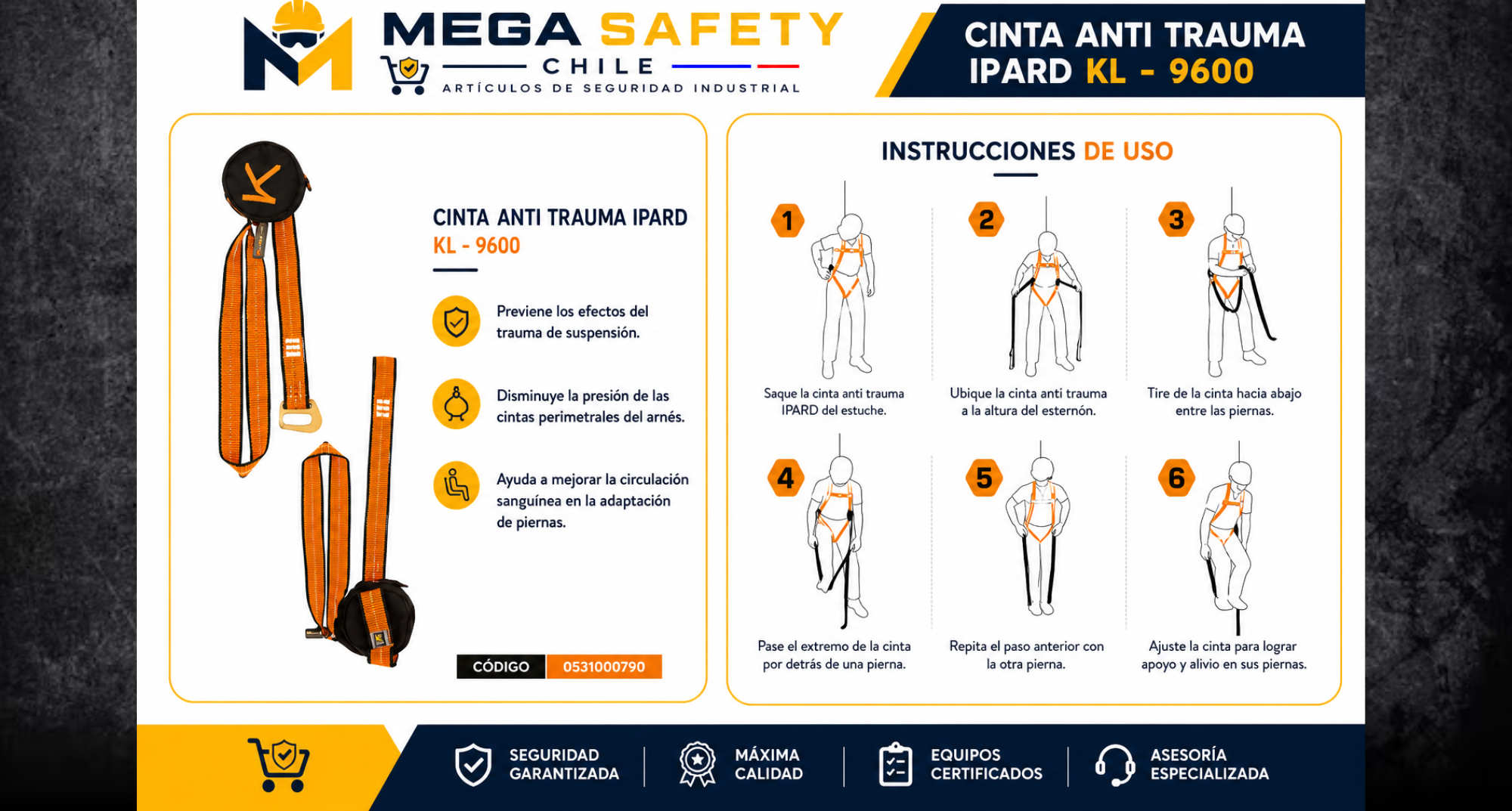 Cinta anti trauma IPARD KL-9600