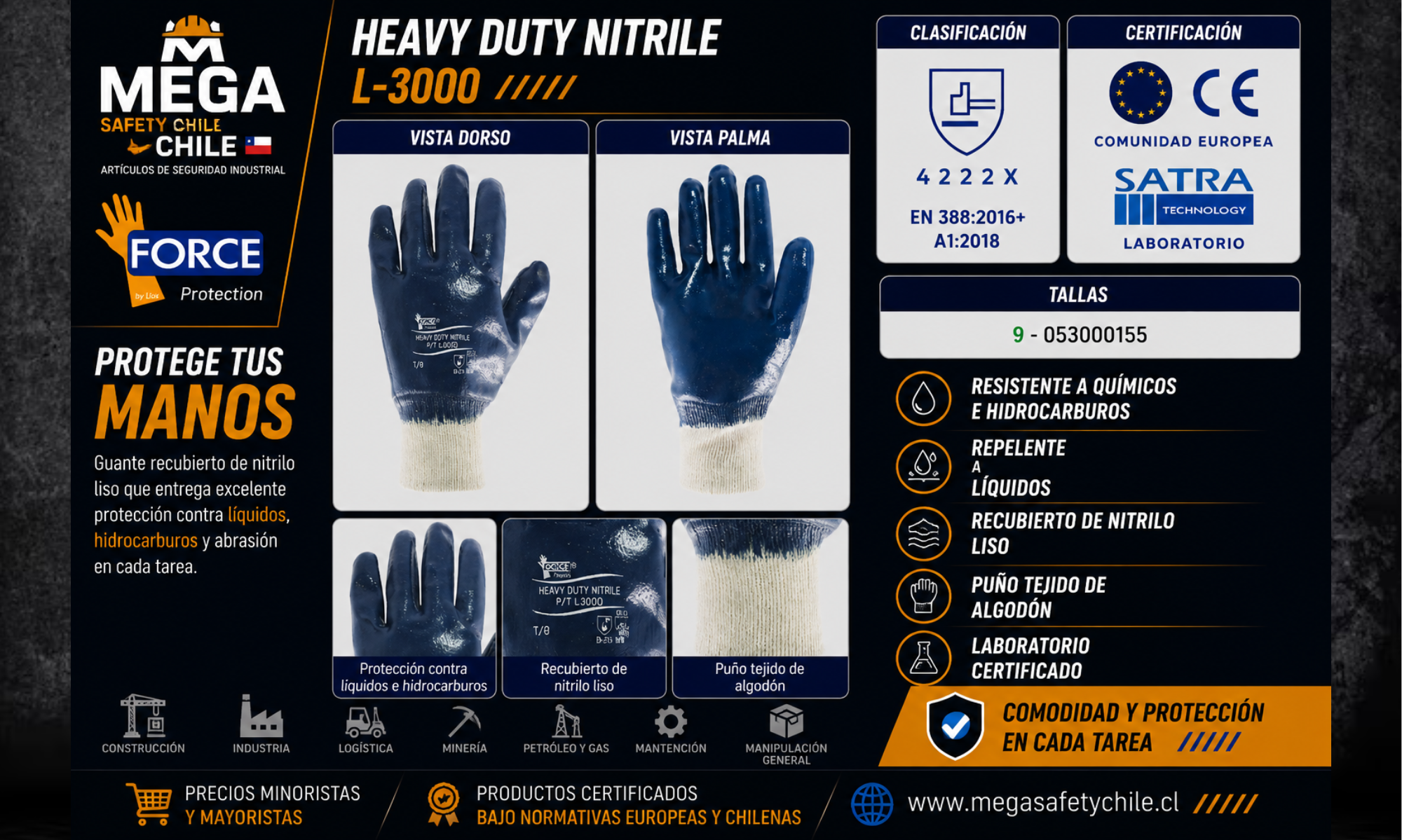 Heavy Duty Nitrile L-3000