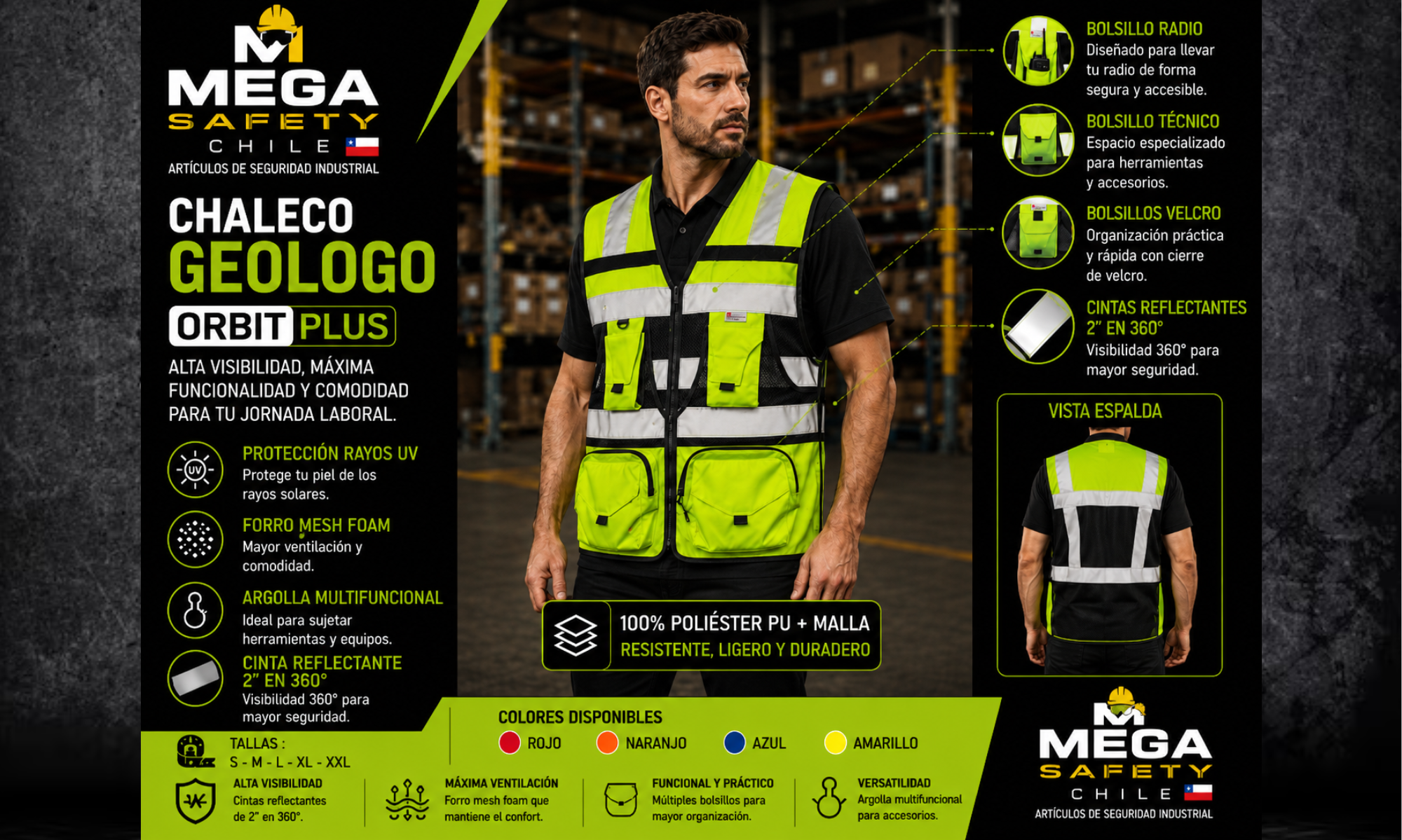Chaleco Geólogo Orbit Plus