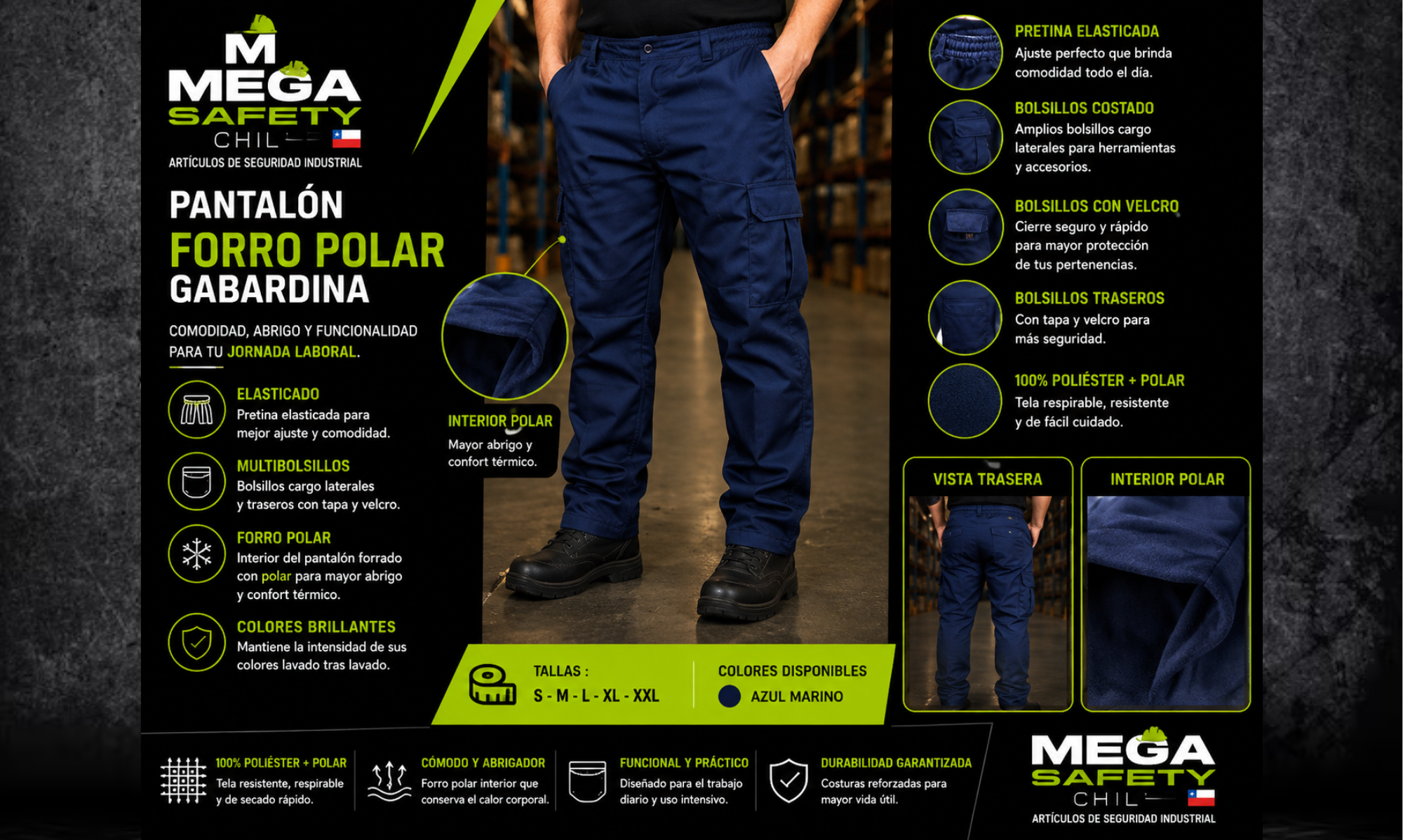 Pantalón Forro Polar Gabardina