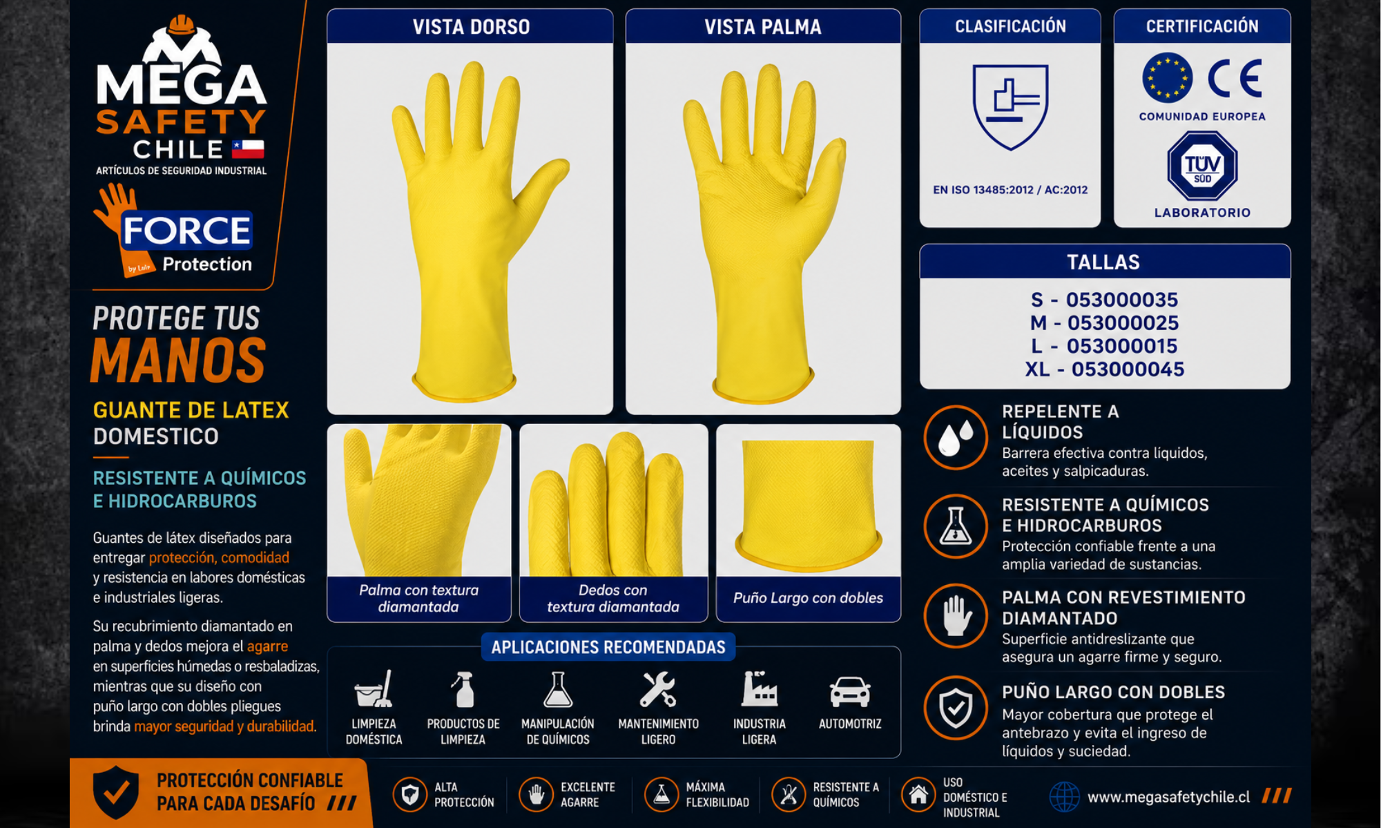 Guante de Látex Amarillo