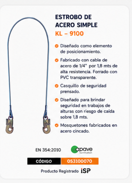 Estrobo de acero simple KL-9100