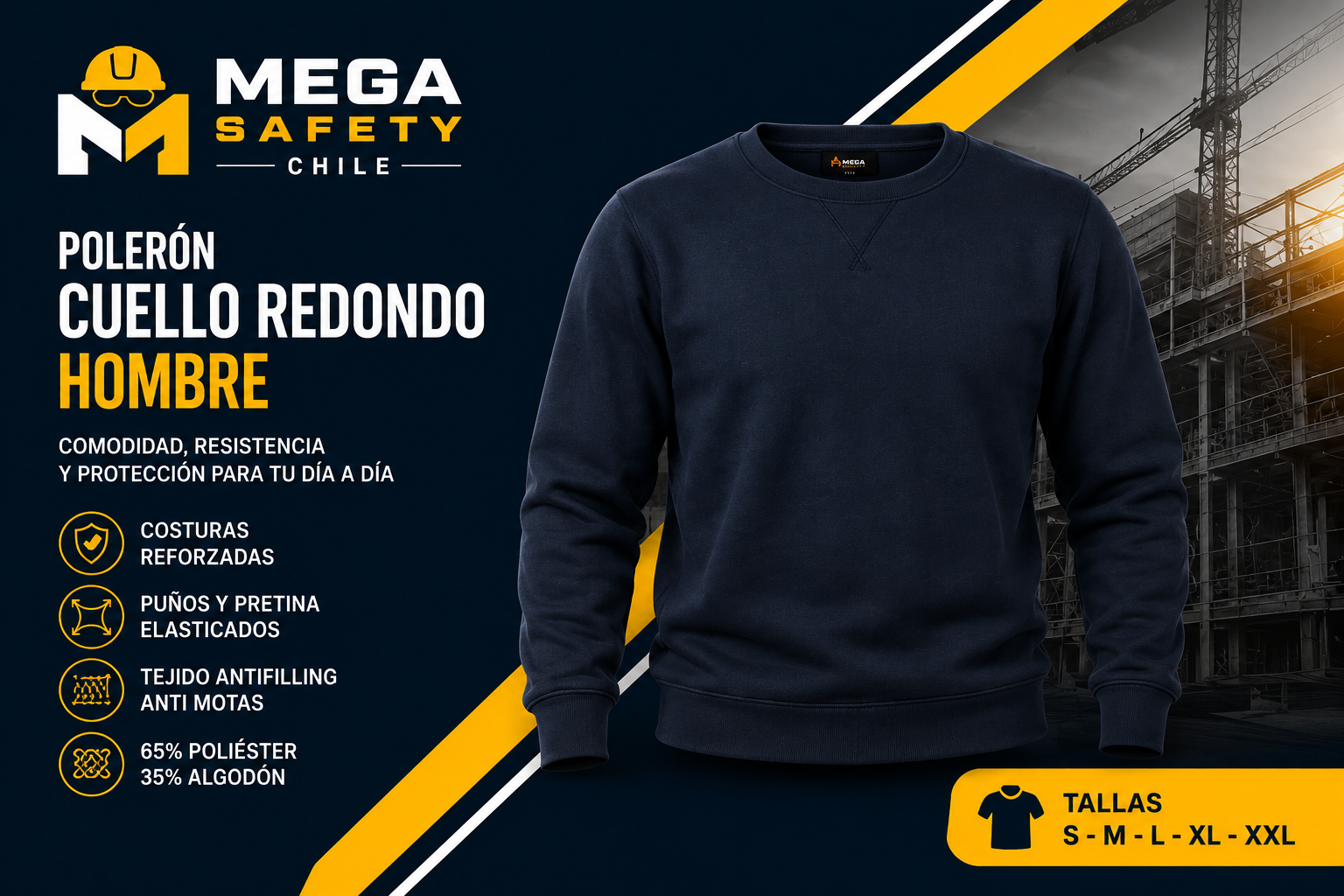 Polerón Algodón Cuello Redondo