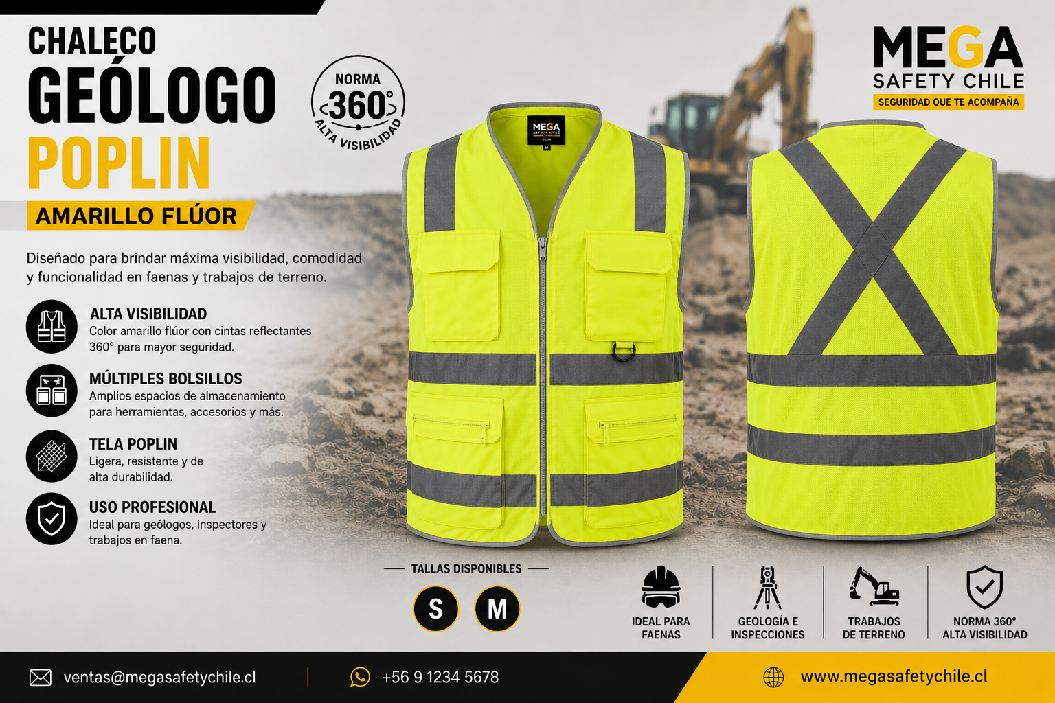 Chaleco Geólogo Poplín Norma 360